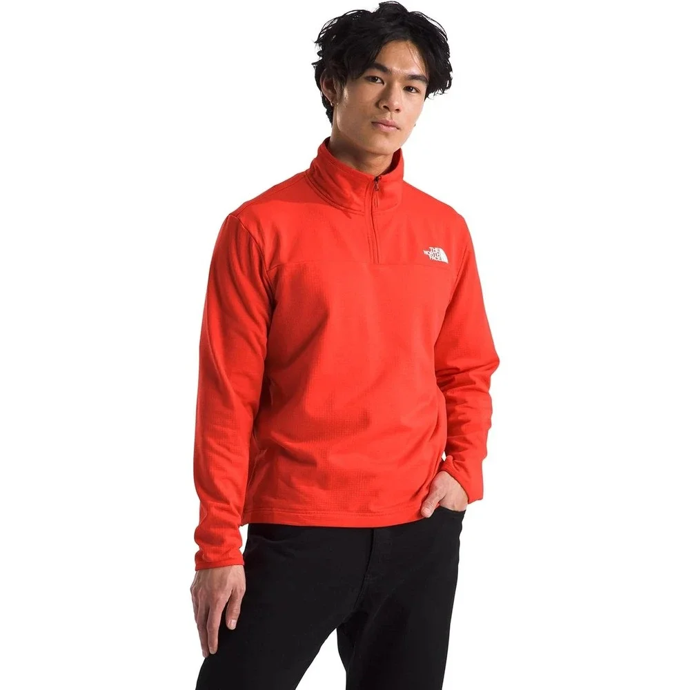 The North Face Men Crimson Orange Canyonlands 1/4 Zip Fleece NF0A8AZE Medium NEW